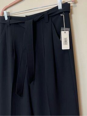 Brochu Walker Duke Pants with Self Tie. Women. Black. NWT.